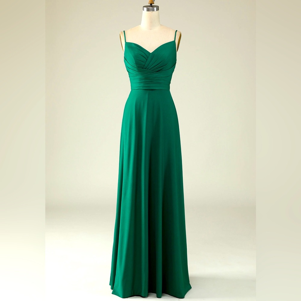 Criss-Cross V-Neck Chiffon Backless A-Line Bridesmaid Dress